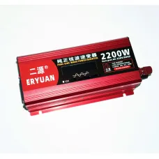 Перетворювач напруги з 12V→220V 2200W ЧИСТИЙ СИНУС LCD