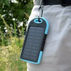 Power Bank 30000 mAh Solar з сонячною батареєю (решітка, гумовий)