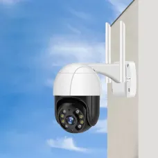 Камера відеоспостереження PTZ вулична Wifi 4mp (ICSEE) (Біло-зелена коробка)