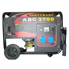 Генератор бензиновий Renyuwang ABC3700 (3,5-3,8KW) (AVR) (Електростартер) (Бак - 15л) (Коліса/ручки)