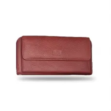 Жіночий шкіряний гаманець з кишенькою Balisa B027-4 бордовий