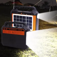 Ліхтар EP-0198 Power bank-радіо-блютуз з сонячною панеллю 9V 3W+ лампочки