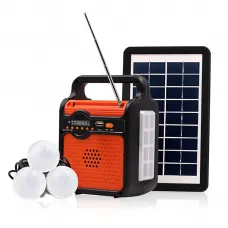 Ліхтар - павербанк - радіо - Bluetooth з сонячною панеллю + 9V 3W + 3 лампочки EP-371BT