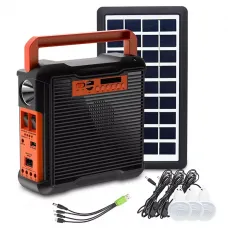 Ліхтар EP-395 Power Bank-радіо-блютуз із сонячною панеллю + 3 лампочки