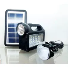 Ліхтар GD-101 PowerBank, з сонячною панеллю + лампочки 3шт