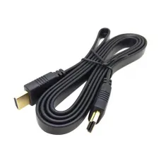 Кабель HDMI 1.5м плоский чорний