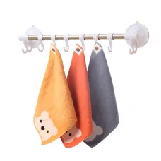 Металева вішалка з присосками Hanging Rod Hook Towel SQ1918