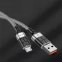 Кабель USB-MicroUSB KSC-696 Singhui Series (алюміній плетений) 1.2m 2.4A