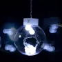 Гірлянда RD-070 Штора Кулька в кульці, Провід - Білий, Колір ламп - Білий