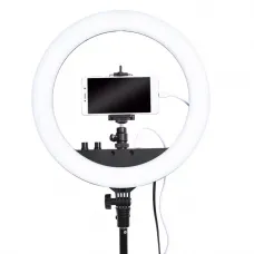 Кільцева LED лампа RL-18 II 55W (USB)  (WiFi-пульт) (45см) (3 закріплення) (сумка)
