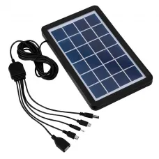Зарядка з сонячною панеллю 5в1 6V 3W — для телефону, роутера, з юсб EP-0902