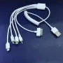 Кабель 5в1-USB U7 пружина біла
