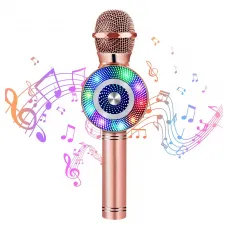 Бездротовий мікрофон-караоке з функцією фонограми, світломузикою, записом, USB, SD, FM, AUX та Bluetooth WS-669
