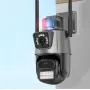 Камера відеоспостереження PTZ вулична Wifi P11 (3mp+3mp) (ICSEE)