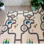 Дитячий ігровий двосторонній килимок "ДОРОГА машинка - ЦИФРИ тварини" 2м*1,8м (товщина-1см)